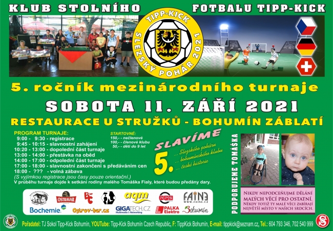 Pozvánka na Tipp-Kick Slezský pohár 2021